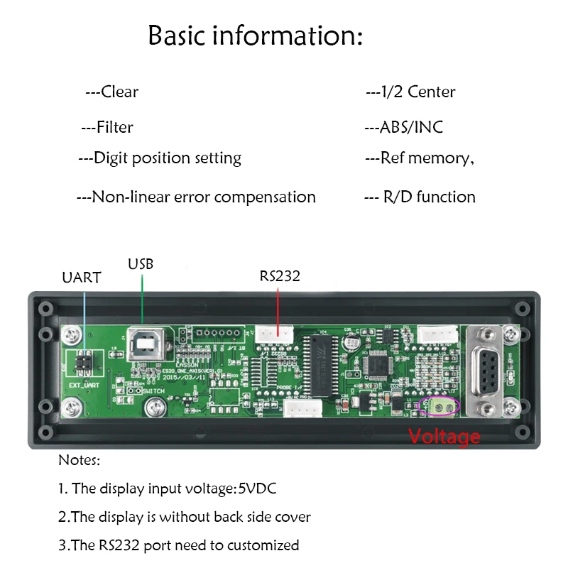 Easson ES-19 Lettura digitale a asse singolo Display a un asse DRO a 1 asse