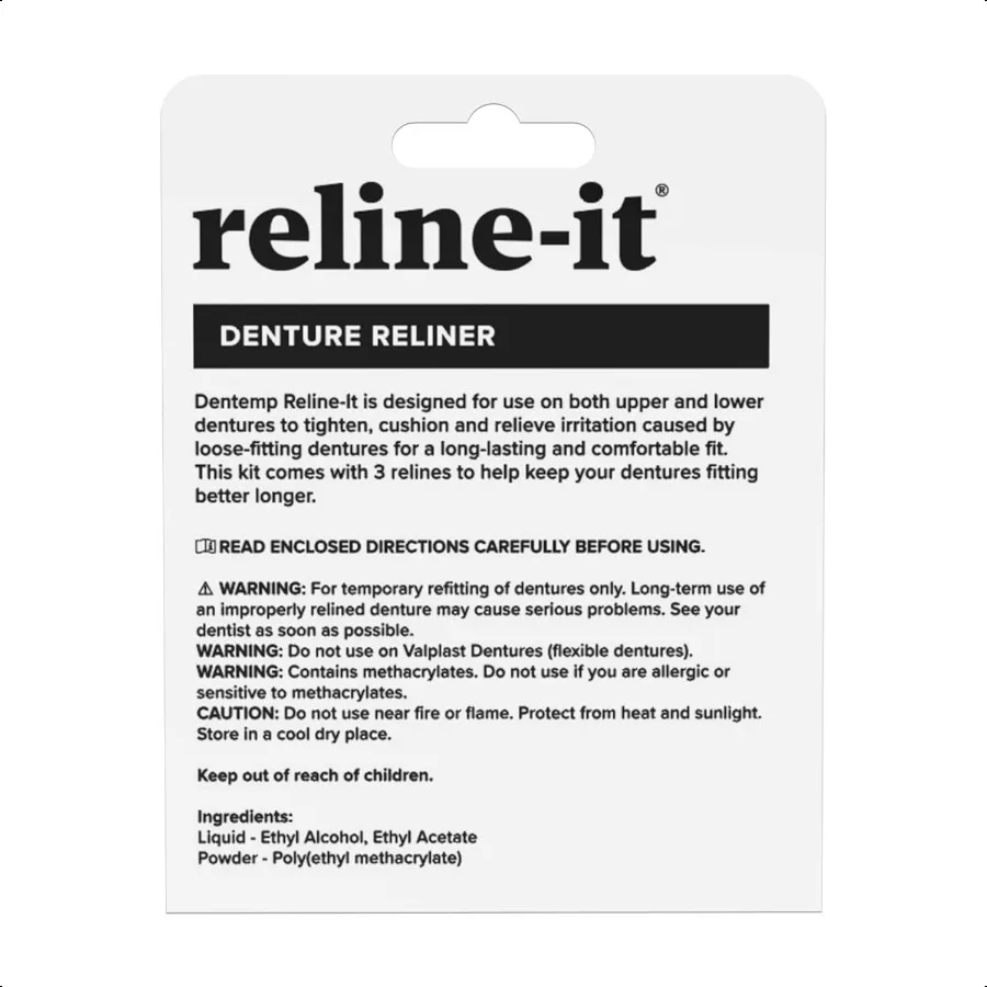 Kit per reline della protesi Value Pack Formula avanzata Reline It Protesi Reliner Kit per protesi per rimontare e stringere le protesi sia verso l'alto