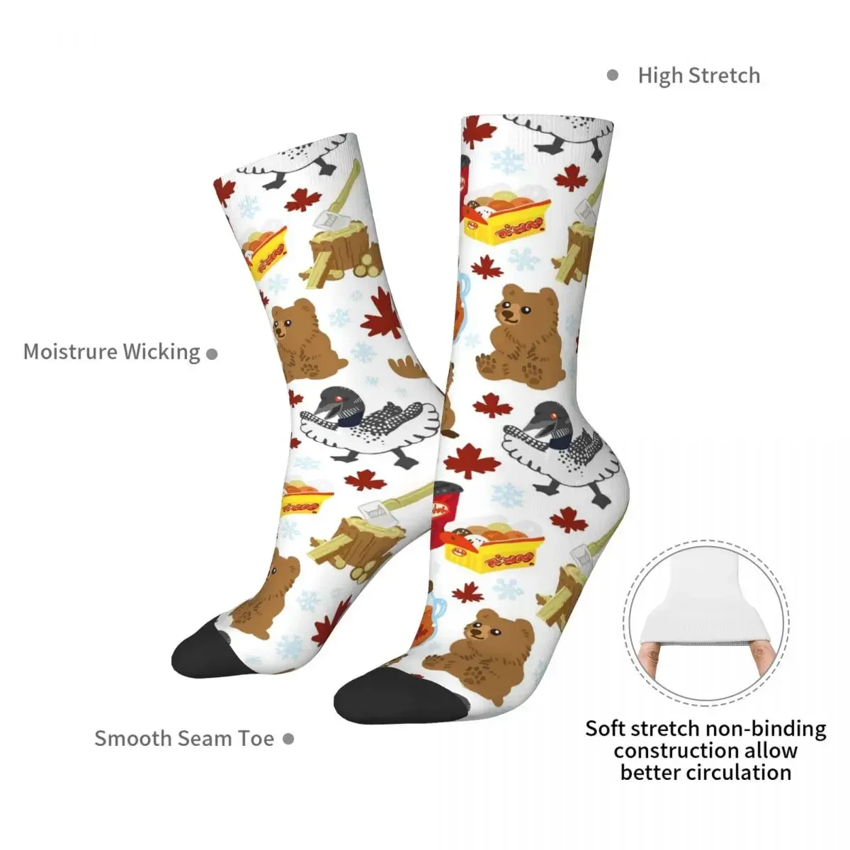 Canada Socks Harajuku High Quality Stockings All Season Long Socks Accessories for Unisex Birthday Present