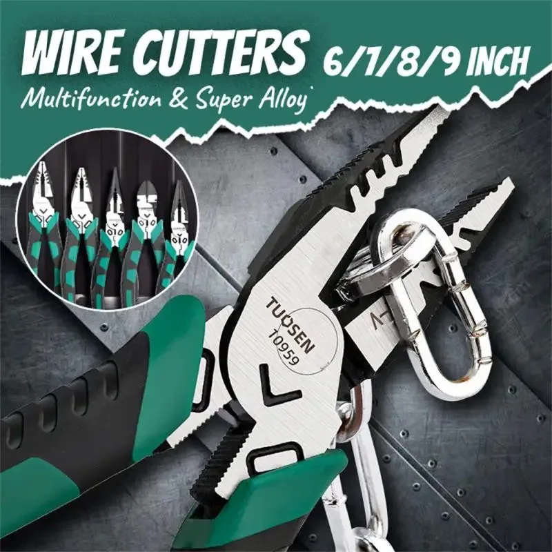 Professional Wire Cutting Pilers Wire Stripper Demolisher Pliers Universal Needle Nose Pliers Electrician Metal Working Tool