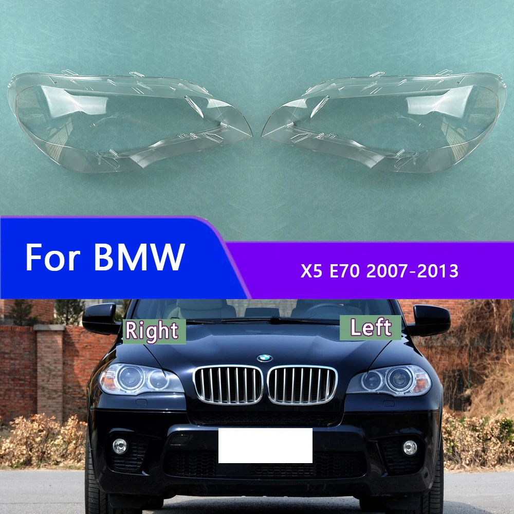 

For BMW X5 E70 2007-2013 Car Headlight Cover Lens Shell Front Headlamp Caps Transparent Lampshade Auto Light Lamp Case