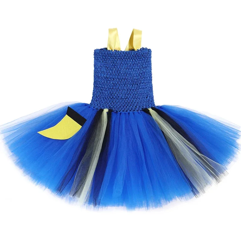 Blue Clownfish Tutu Dress for Girls Finding Dory Halloween Costumes Kids Nemo Outfit with Fish Haribow Children Birthday Gift