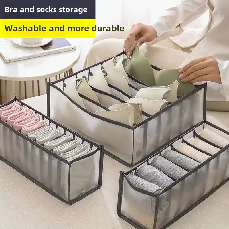 

1pc Underwear Drawer Organizer Storage Box Foldable Closet Organizers Drawer Divider Storage Boxes For Underpants Socks Bra