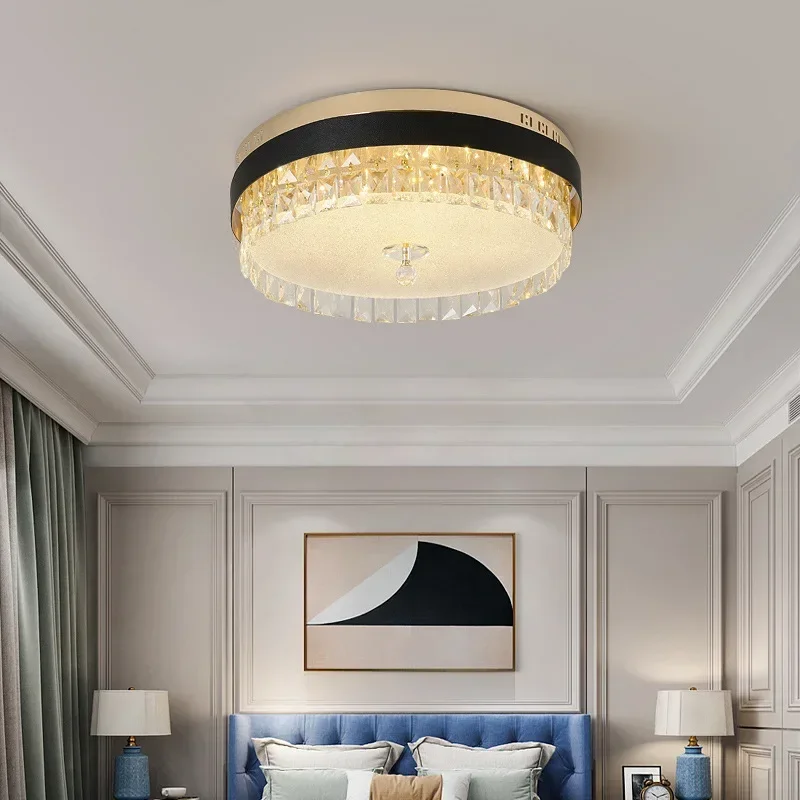 Modern Crystal Led Ceiling Light For Bedroom Living Room Restaurant Indoor Lighting Fixtures Circular Decor
