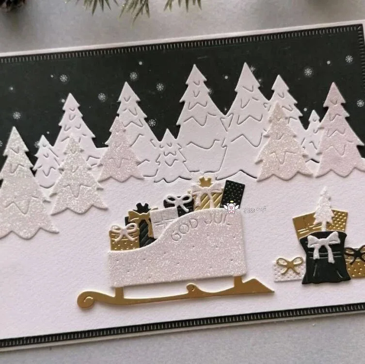 

Металлические вырубные формы Mmao Craft для вырезания, рождественские сани, трафареты для скрапбукинга, ножи для рукоделия, лезвия, вырубные штампы