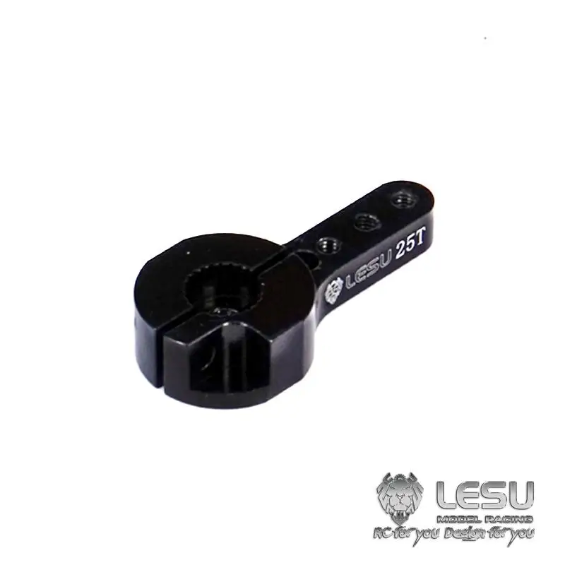LESU CNC Aluminum Alloy Servo Arm High Torque High Strength M2 M3 Hole 25T Rocker for Car Model Accessories