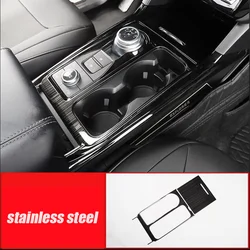 For Ford Explorer 2020 2021 2022 stainless carbon Car gear shift knob /cigarette Lighter frame panel Cover Trim Car Accessories