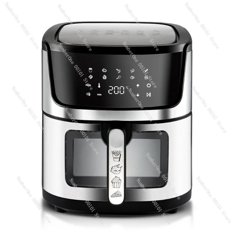 9L Air Fryer Large Capacity Digital Touch Screen Oil Free Fryer Smart Cooking Electric Oven Air Circulation Fryer for Home