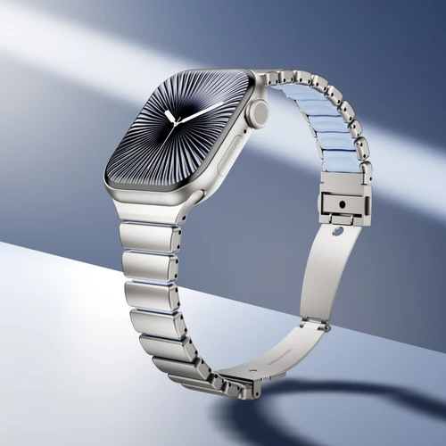 Imagen 2 del producto Correa de Acero Inoxidable para Apple Watch Series 10 11 42mm, Correa de Goma para Mujer para Iwatch 9 8 7 41mm 6 5 4 3 2 1 40mm 38mm