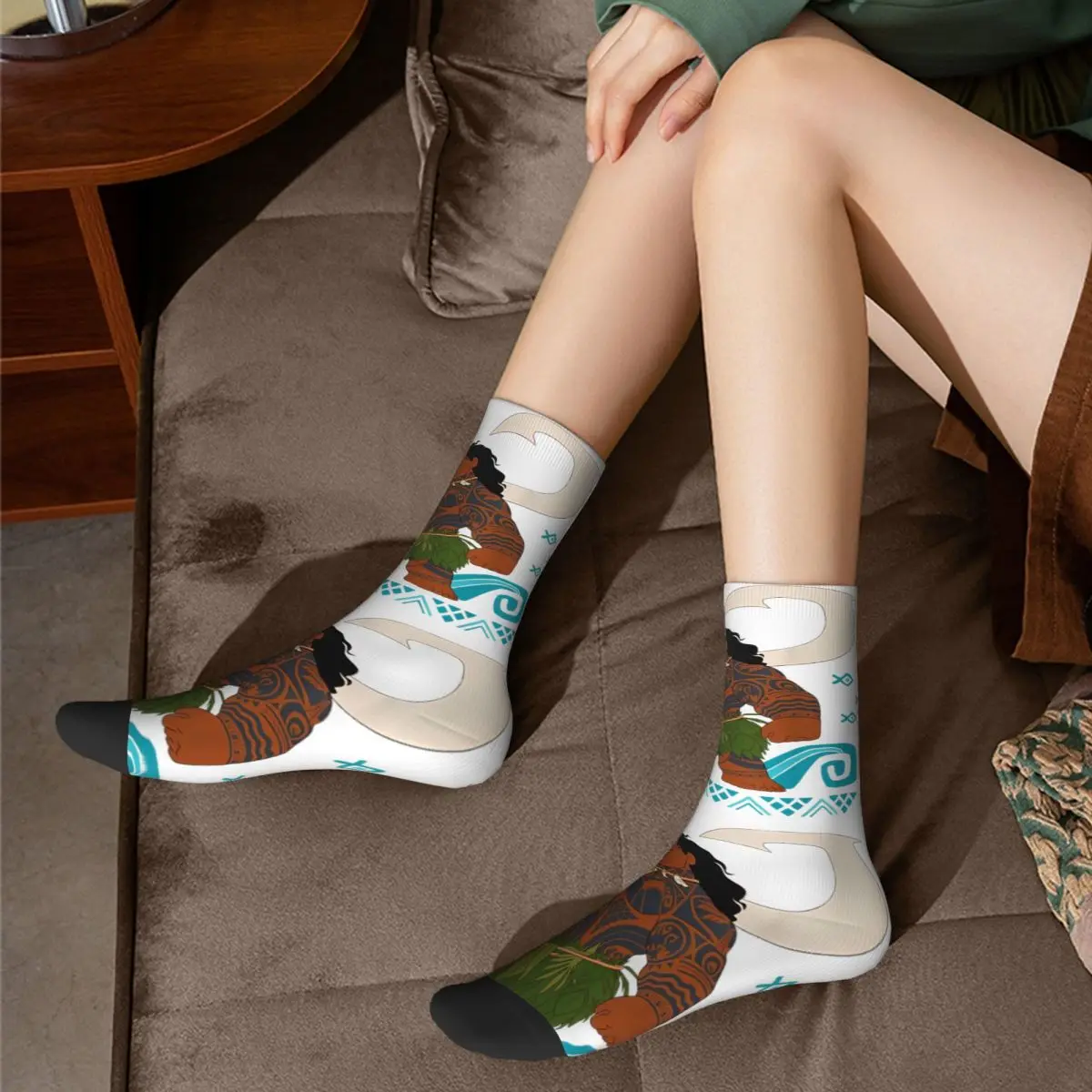 Nuovi calzini da uomo Casual Moana Maui Cartoon Sock Graphic calze da donna primavera estate autunno inverno