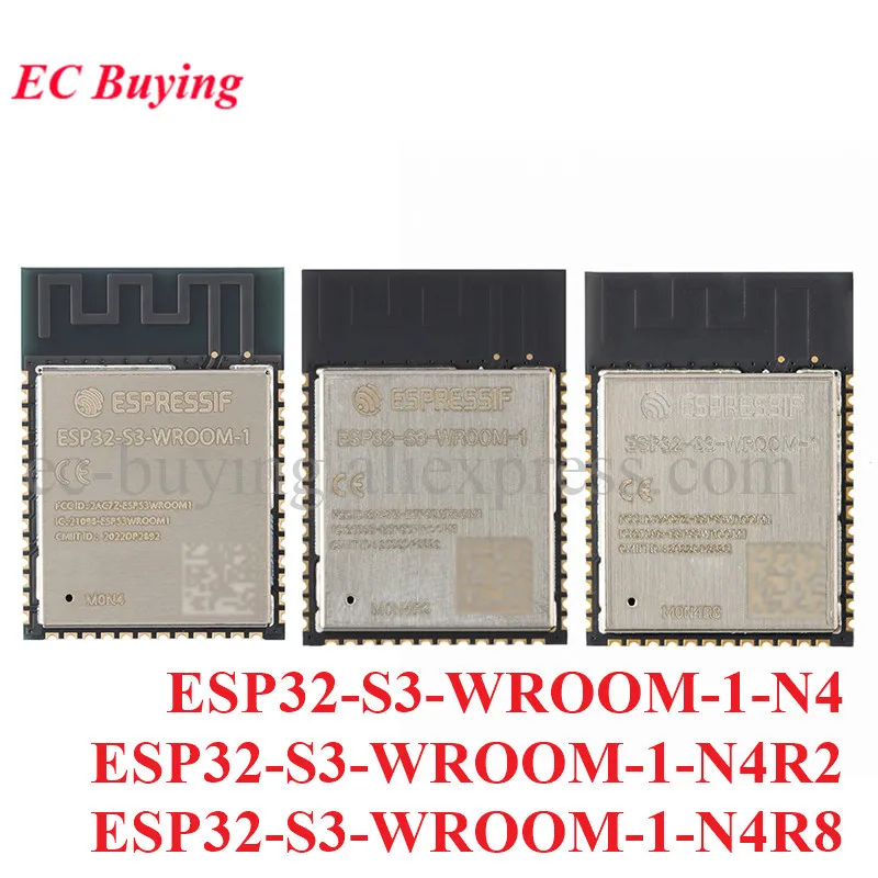 ESP32-S3-WROOM-1 N4 N4R2 N4R8 ESP32-S3 WiFi Bluetooth compatible BLE 5.0 16MB Flash 2MB 8MB PS-RAM Dual-core Wireless Module