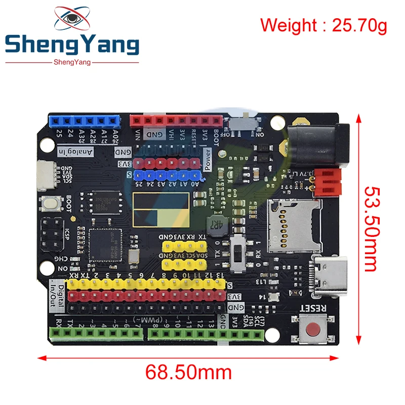 Imagem -06 - Placa de Desenvolvimento para Arduino Raspberry pi Uno Tipo-c Usb 16mb Programação Aprendizagem Controller Core Board Rp2040