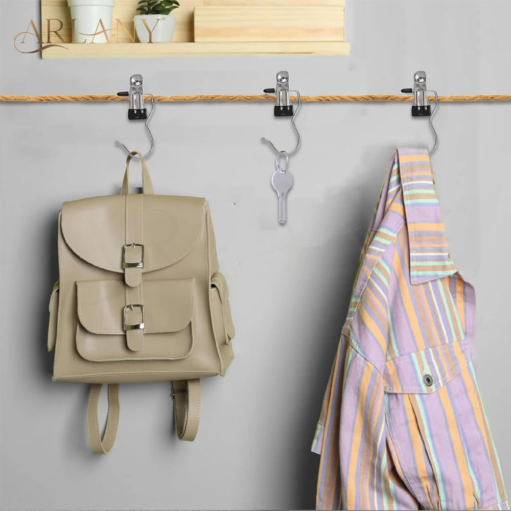 

ARLANY 5Pcs Hair Extension Hangers for Clothes Laundry Hanging Storage Clips with for Hairpin Weft Extension Clothes Pins