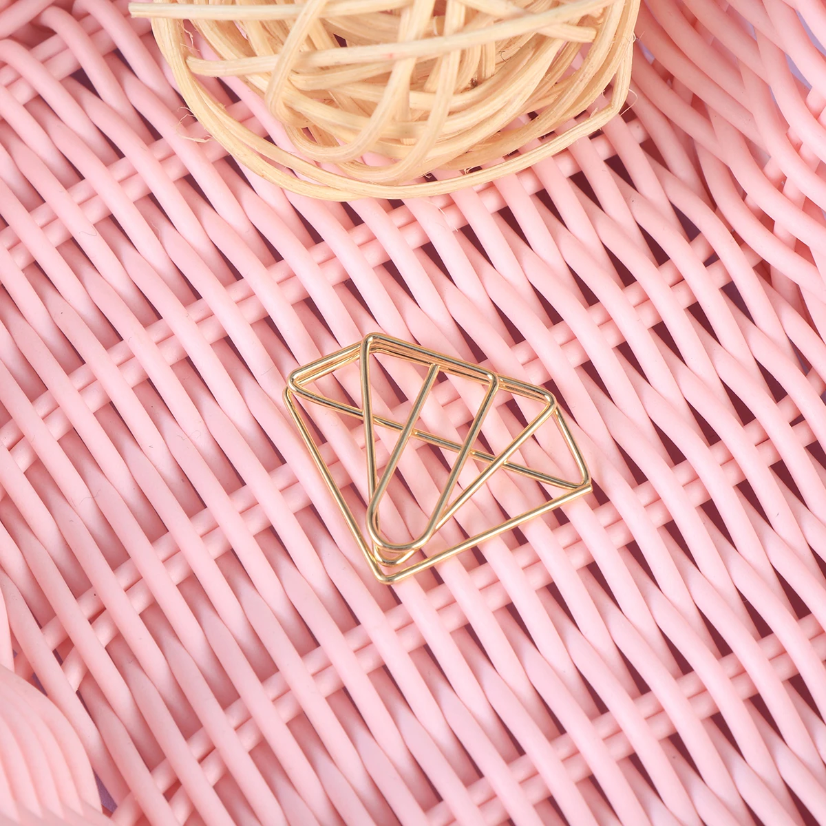 8 graffette diamantate luminose, accessori per ufficio, metallo antiscivolo, cancelleria per la scuola domestica, decorazioni dorate resistenti alla corrosione