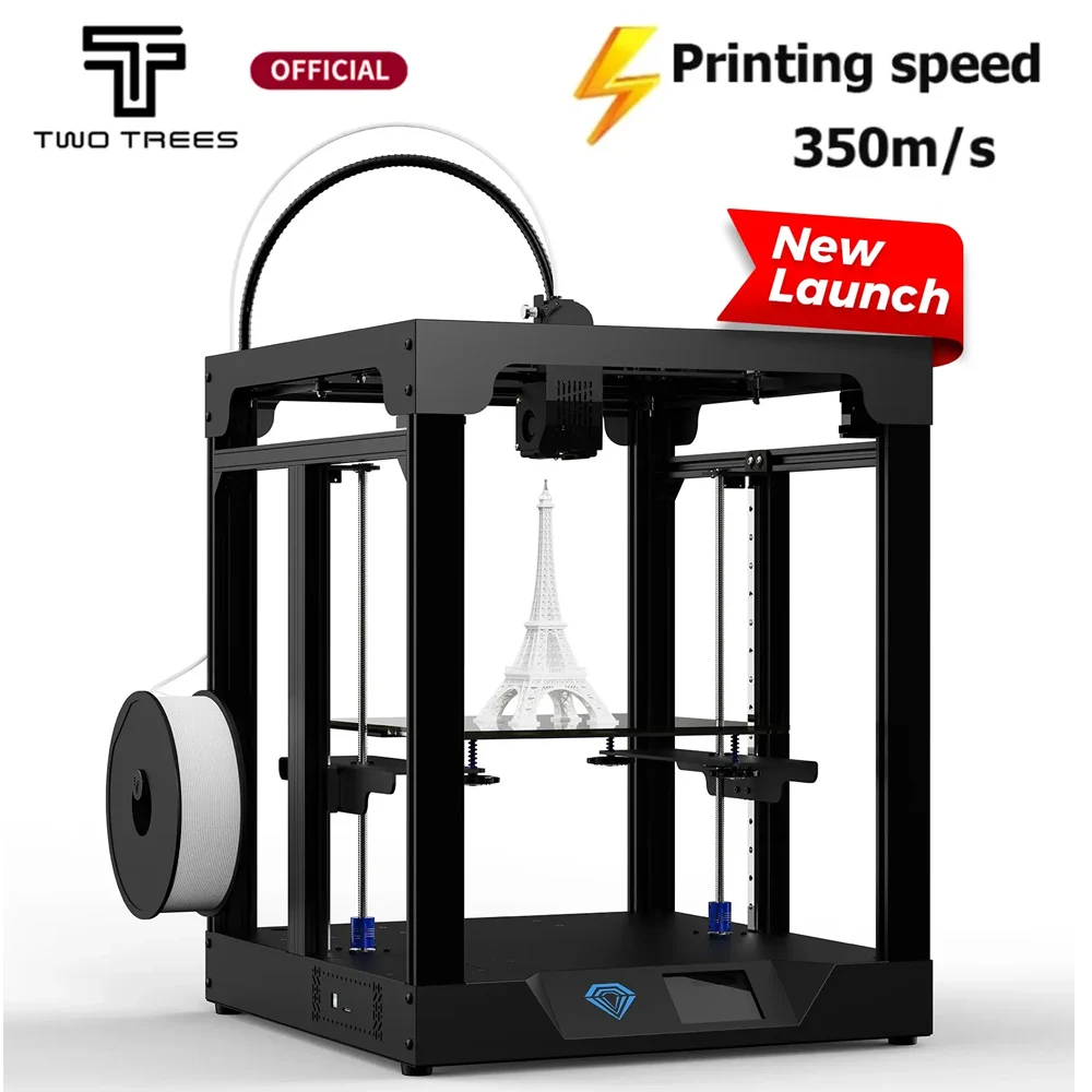 Twee Bomen Fdm 3d Printer SP-5 V3 Core Xy Fdm Broeinest Pei Grote Hoge Snelheid Kleurenprinter 350 M/s Dual Z As Print Pa/Pc/Pla