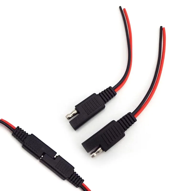 DIY SAE удлинитель питания мужской женский кабельный провод 18AWG 10 см для автомобильной солнечной батареи провод SAE кабель