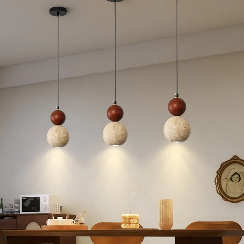 

Желтый травертин прикроватная маленькая люстра средневековый креативный дизайнер американский ретро спальня проход ресторан бар декоративная лам