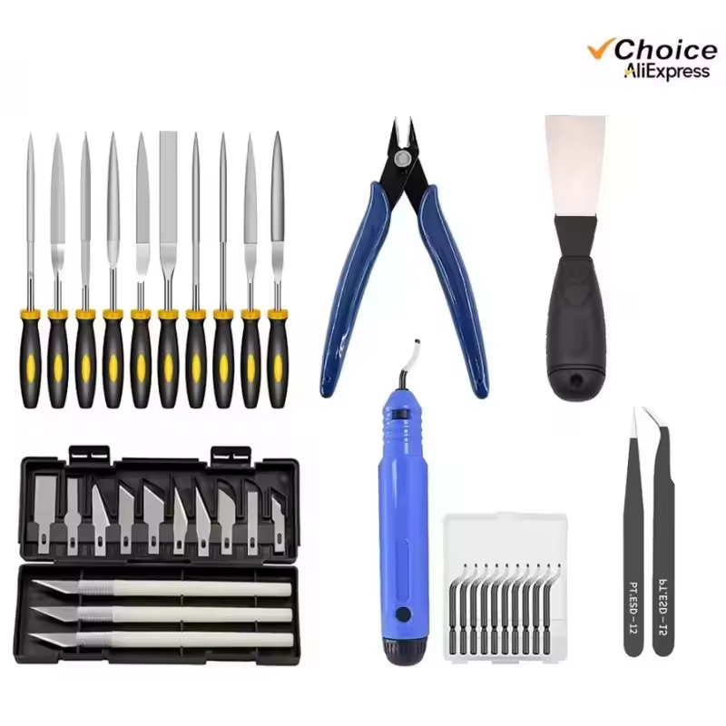 3D Printer Tool Kit for FDM/SLA – Nozzle Cleaner, Scraper, Tweezers, File & Engraving Tools for Maintenance - Image 14