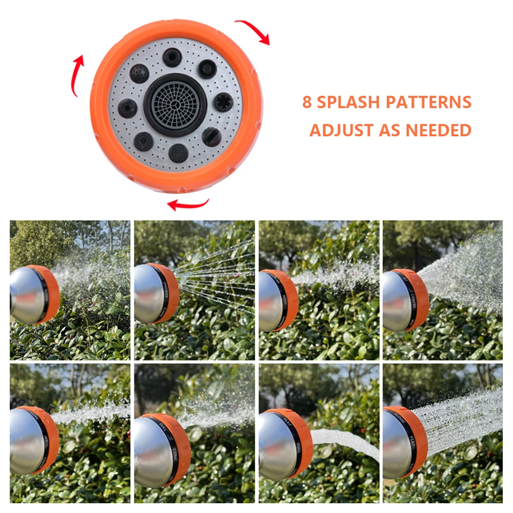 5pcs Hose Sprayer Garden Hose Nozzle 8 Adjustable Spray Pattern Water Volume Adjustment Sprinkler Nozzle for Watering Plant Lawn