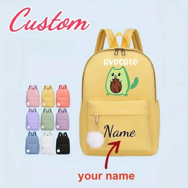 

Этот повседневный и универсальный рюкзак большой вместимости с животными принтами, с возможностью нанесения индивидуального имени, идеально подходит для школы.