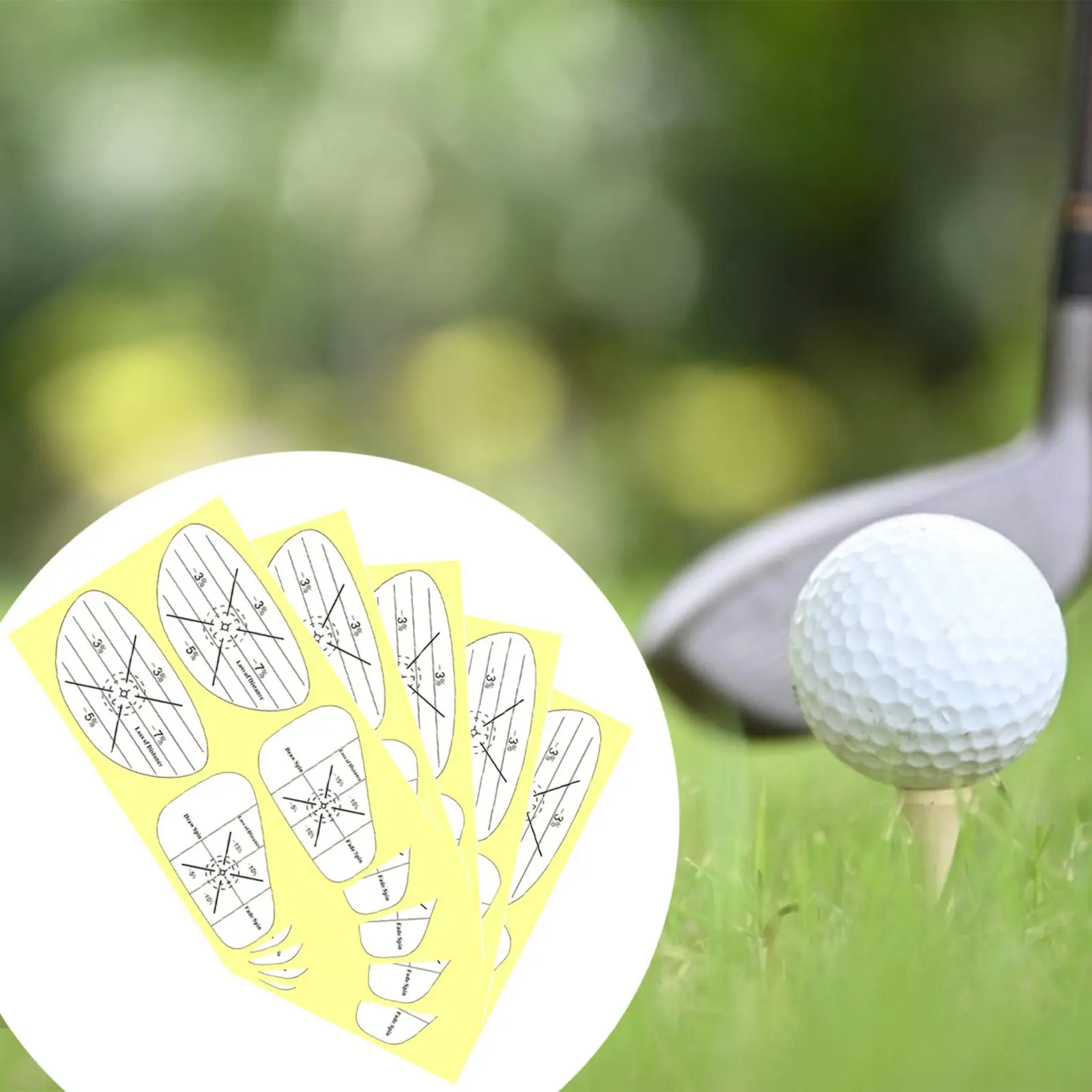 Golf Tape Labels Ball Contact Feedback Stickers Golf Club Analysis Aid for Beginner Golf Practice Tool - view 5