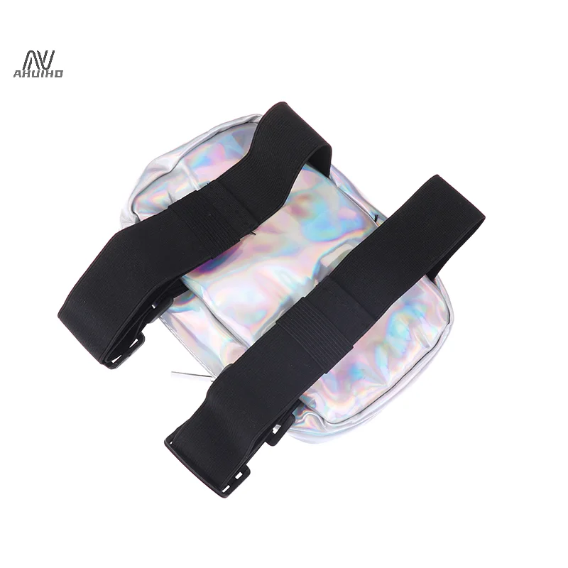 Fashion Holographic Thigh Bag for Women Adjustables Straps High Quality PU Waist Pouch Leg Bag for Outdoor Hiking Sport