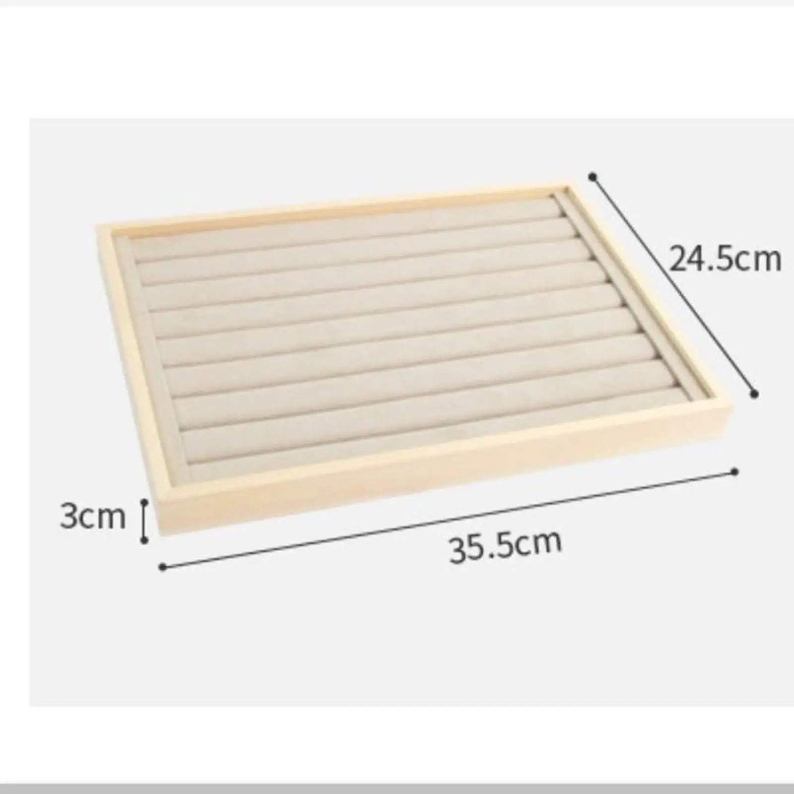 Wood Jewelry Tray Necklace Ring Bracelet Storage Display Container Organiser