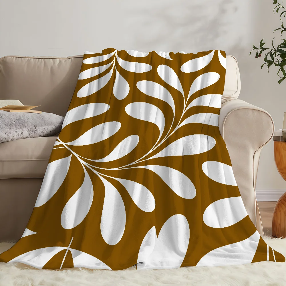 Vines Leaves Branches Patterns Blanket Soft Warm And Thick Perfect For Bedroom Living Room Bed Sofa Camping Picnic Office Gift