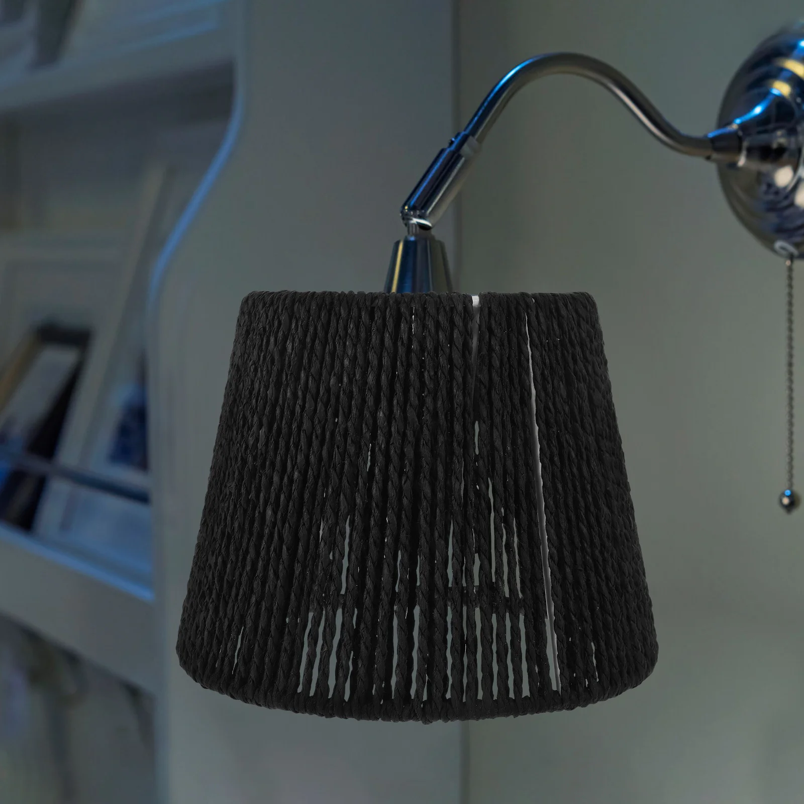 

Paper Rope Woven Lamp Shade Retro Iron Paper String Light Cover For Home Hotel Cafe Ceiling Pendant Chandelier Hanging