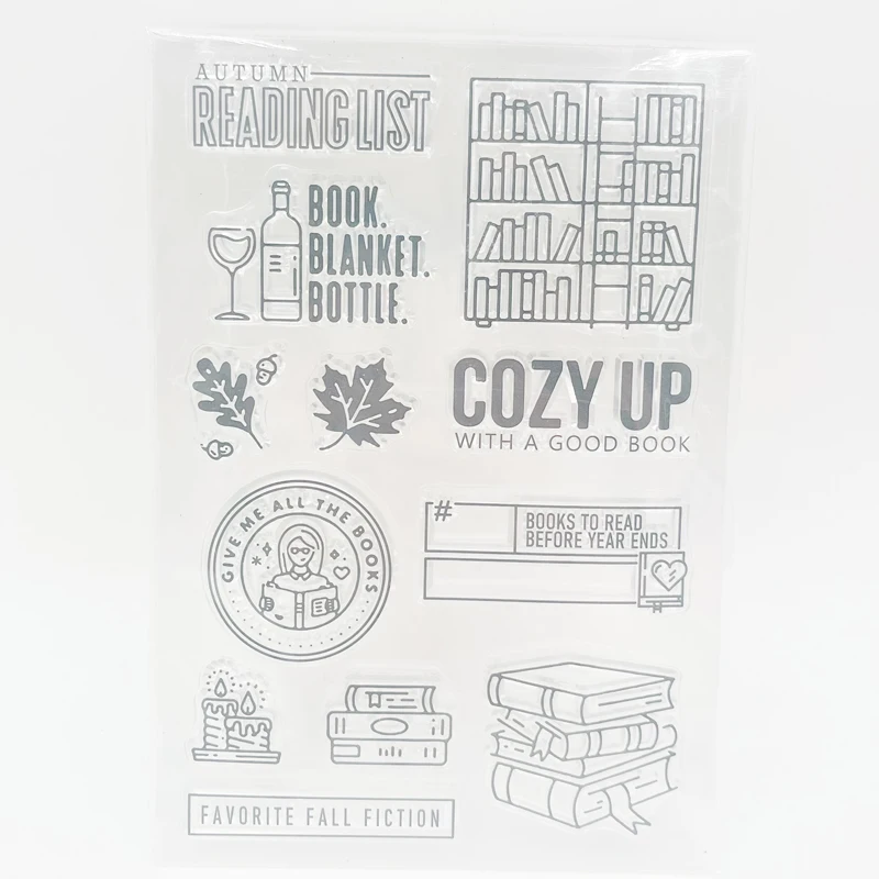 ZFPARTY Read Book Transparent Clear Silicone Stamps for DIY Scrapbooking/Card Making/Kids Crafts Fun Decoration Supplies