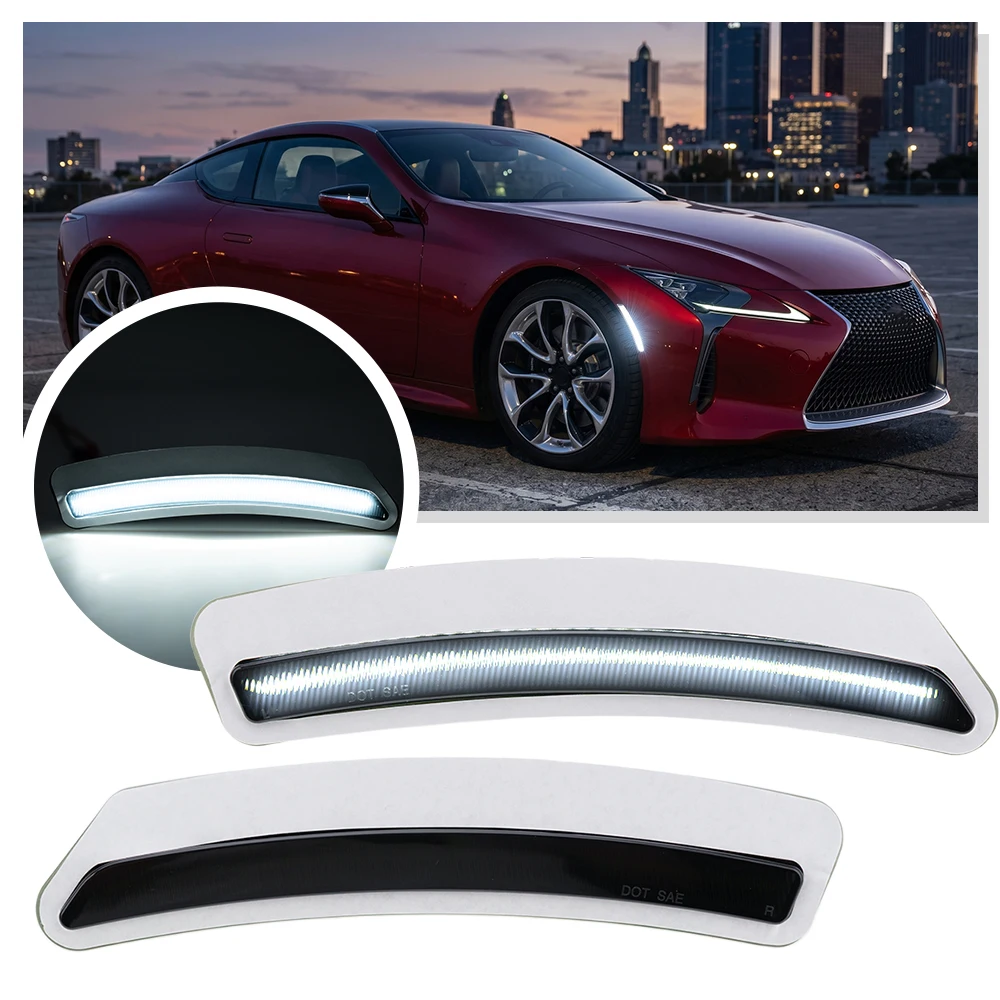 For Lexus LC500/LC500H 2018-2025 Full Sequential LED Front Turn Signal Lights Assembly welcome startup sequence