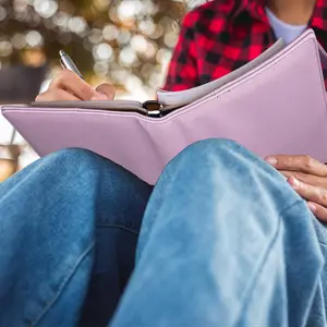 A5 크기 PU 가죽 바인더 예산 지갑 6 링 리필 가능한 노트북 표지, 자기 버클 폐쇄가있는 개인 플래너 바인더 10 최고의 판매 a5 링 폴더 - №9