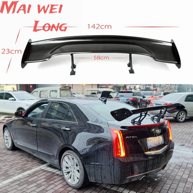 Rear Trunk Lid Boot Car Tuning Wing Spoiler For Cadillac CT4 CT5 CT6 SLS ATS CTS Sedan 4 Door Racing Sport 142cm GT Styling Part