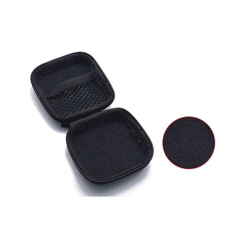Hot Mini Zipper Hard Headphone Case Portable Earbuds Pouch Box PU Leather Earphone Storage Bag Protective USB Cable Organizer