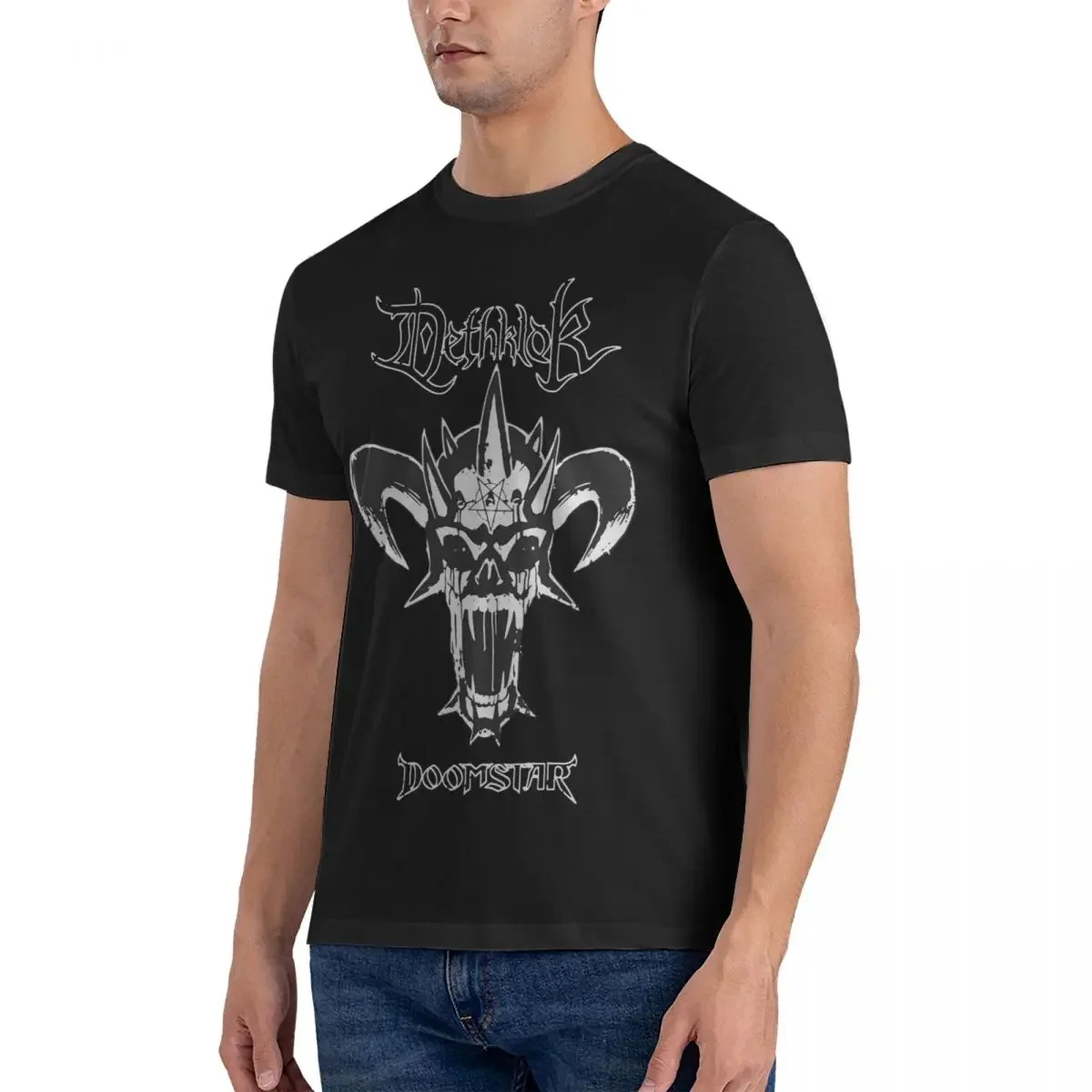 T Shirts for Men Cotton Vintage T-Shirts Round Neck Dethklok Tee Shirt Short Sleeve Tops Party