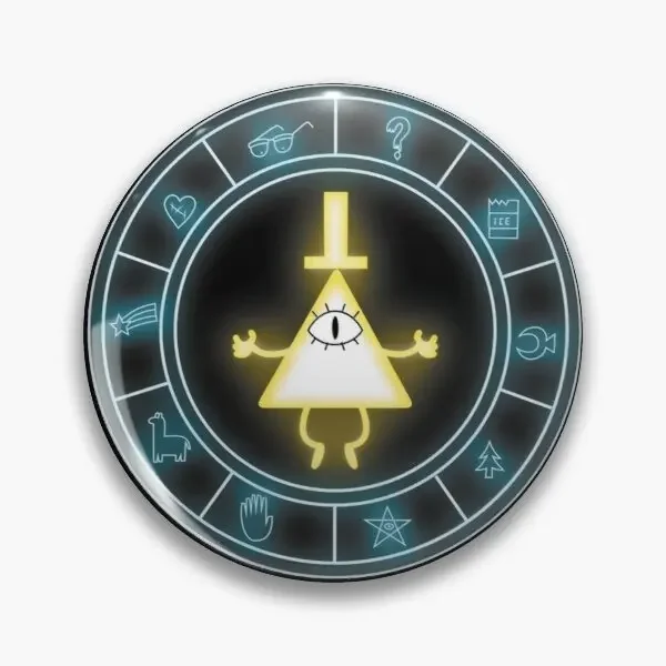 Bill Cipher  Customizable Soft Button Pin Fashion Hat Decor Brooch Lapel  Creative Women Metal Clothes Lover Badge Cute Funny