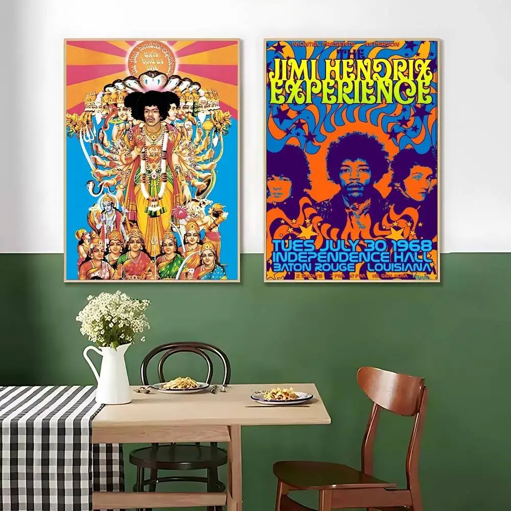 Designs J-Jimi H-Hendrix Poster Painting Wall Art Picture Canvas Prints Home Decoration Poster For Living Room No Frame