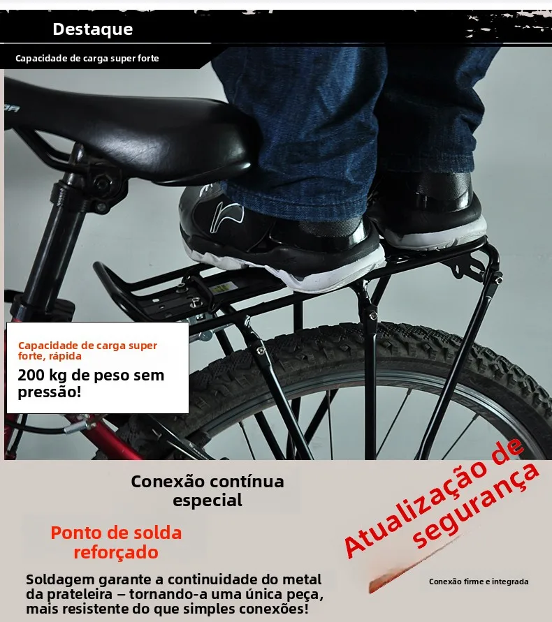 アルミ合金製マウンテンバイクリアラックカーゴキャリア自転車アクセサリー、人や荷物の運搬に適したサイクリング用品