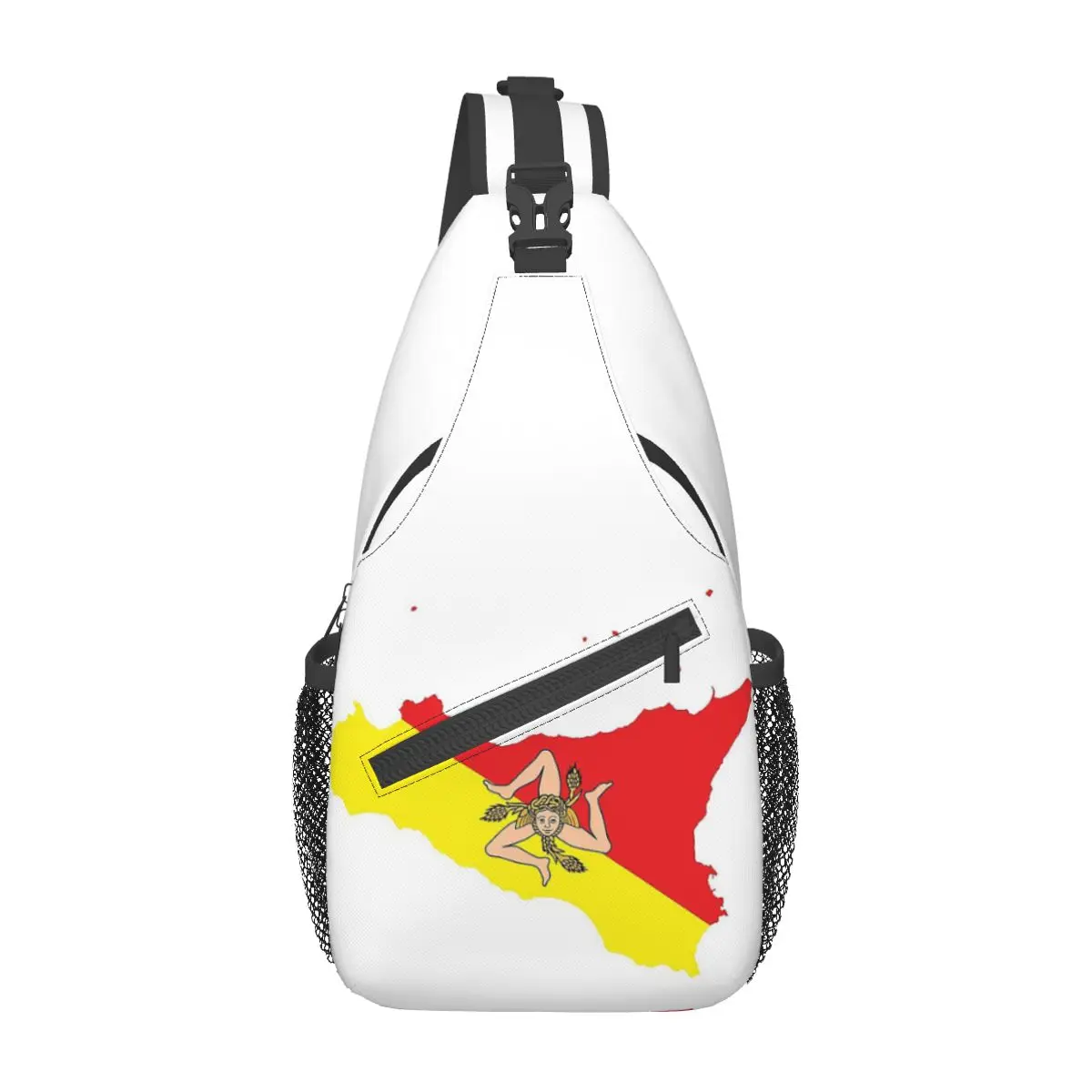 

Flag Of Sicily Sicilia Sling Bags Chest Crossbody Shoulder Sling Backpack Outdoor Sports Daypacks Italian Pattern Bag