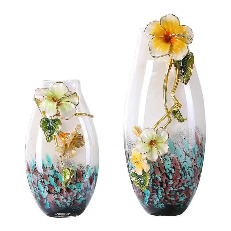 Light Luxury High-Grade Enamel Colored Glaze Vase Decoration Guest