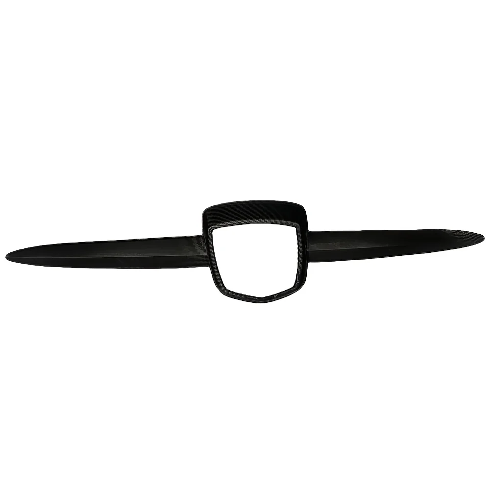 Neue Frontgrill-Emblemabdeckung für Fiat 500 595 695 2008-2024 2008 Glänzend schwarze Carbon-Optik Logo-Abzeichen Grillstreifenabdeckung – Detail 7