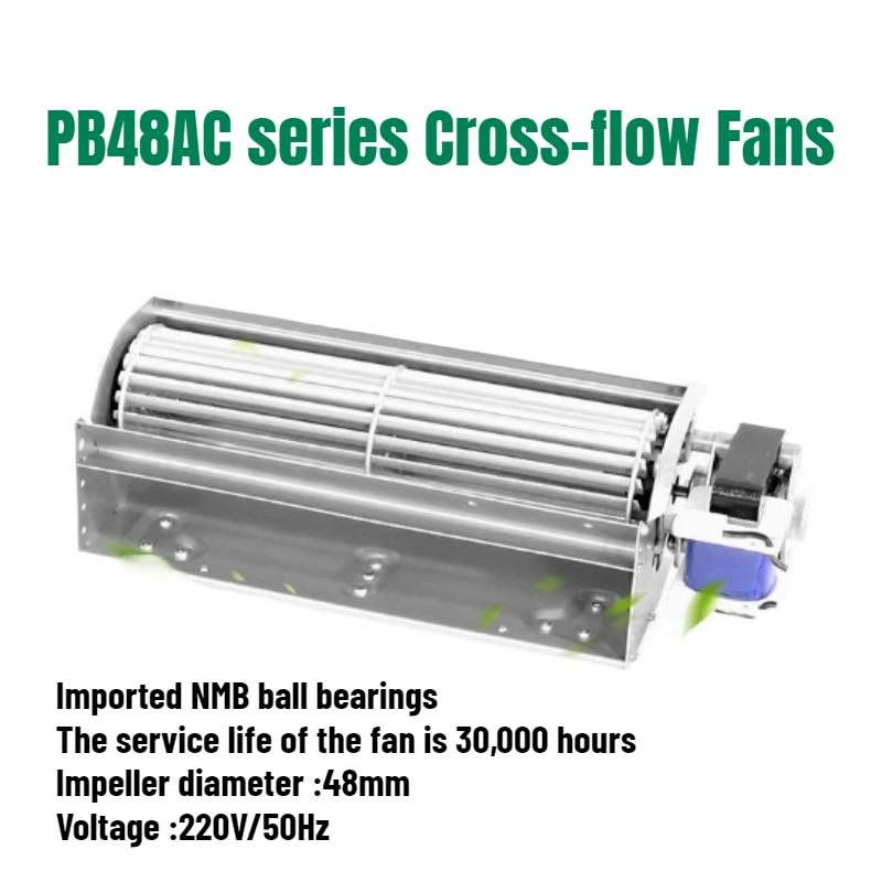 ac220v-pb48mm-cross-flow-fan-for-electric-fireplace-oven-exhaust-fan-ball-bearing-brushless-motor-fan-crossflow-ventilatior