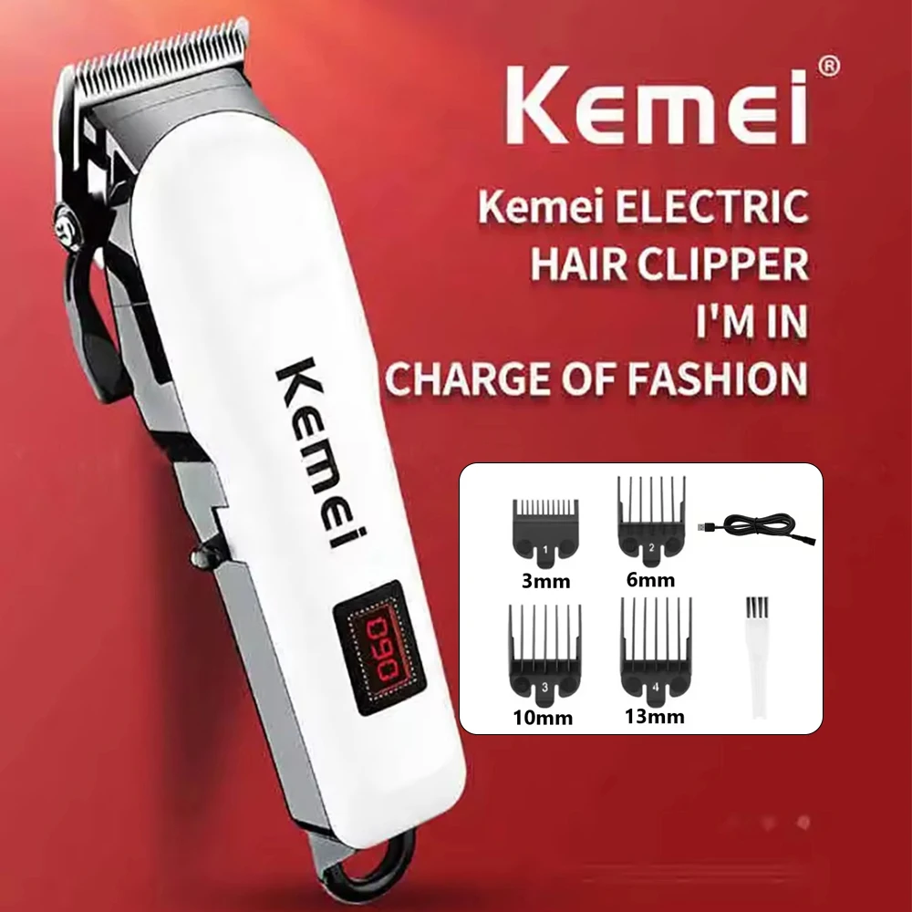 

Kemei KM-809A Hair Clipper Hair Cut Maching Wireless Trimmer Men Professional Clippers Machine Rechargeable Hair Cut Barber