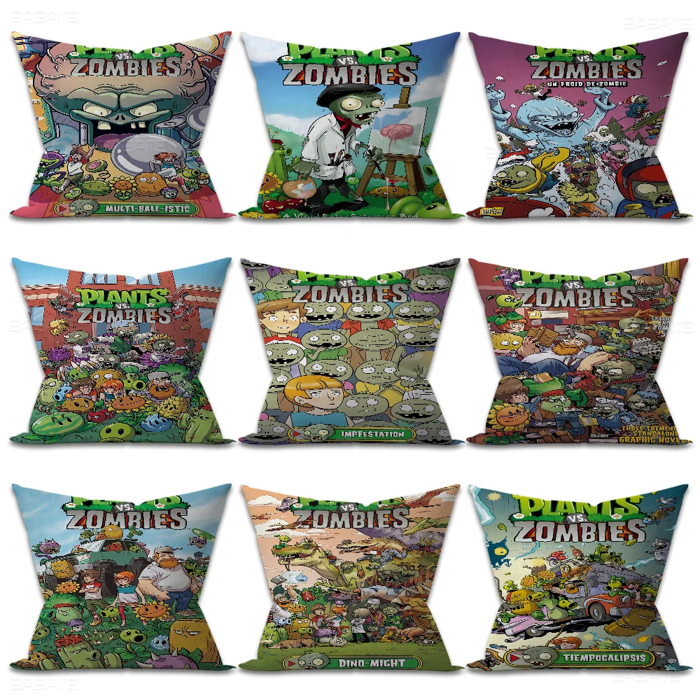 Game P-Plants V-Vs Z-Zombies Personalized Picture Text Home Decorative Pillows Household Gifts 45x45cm