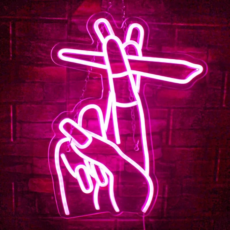 

Hand Hold Cigarette Neon Signs LED Neon Signs for Wall Decor Gesture Bar for Bedroom Office Restaurant Home Bar Party Game Room