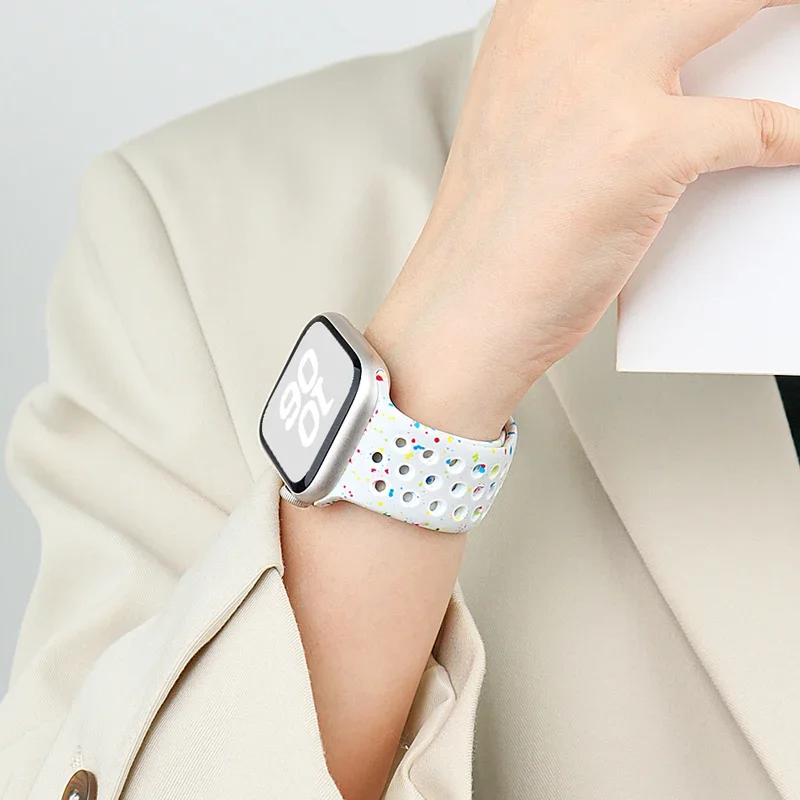 Correa de silicona para Apple Watch Band 46mm 42mm pulsera deportiva Ultra 49mm 45mm 41mm 44mm 40mm iwatch Series 10 9 8 7 6 5 4 SE cinturón
