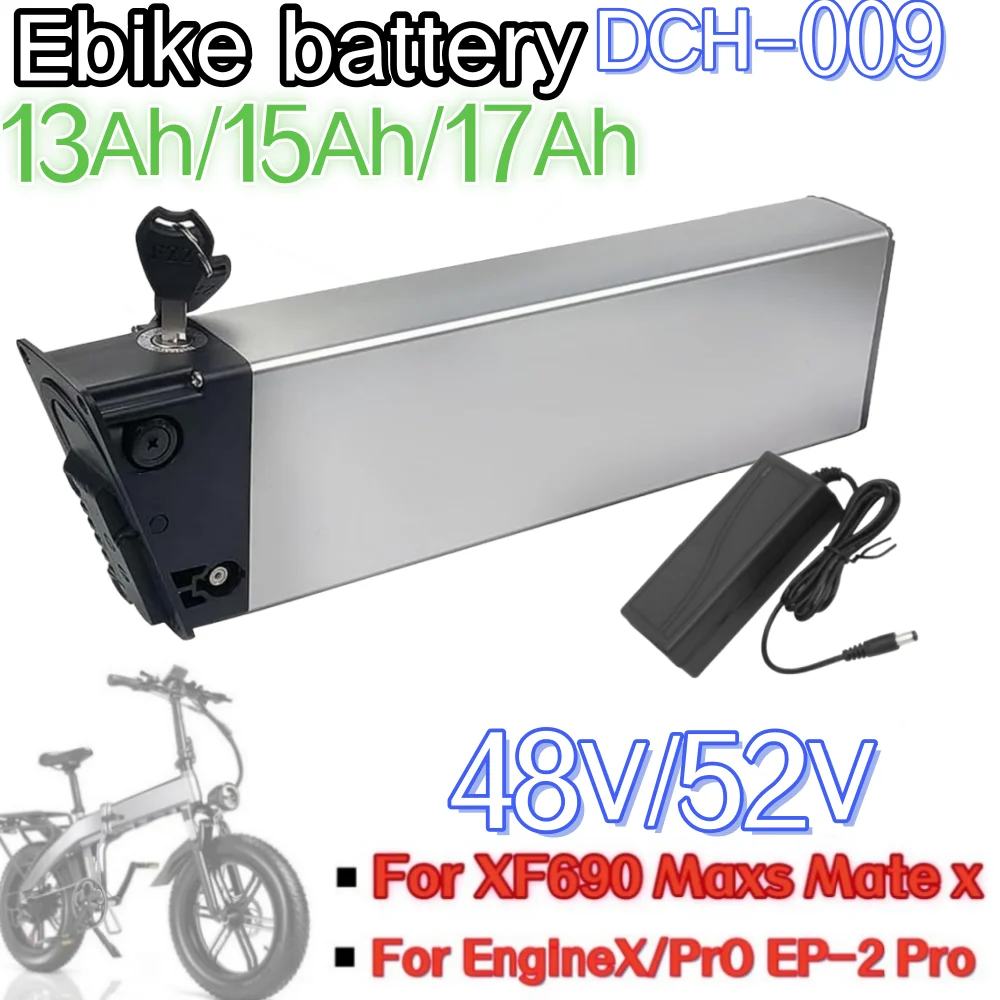 

Replacement Batteries 48V/52V for DCH-009 New Engwe EP-2 Pro Engine Pro Upgraded Version for MATE X Bike Battery with 2A Charger