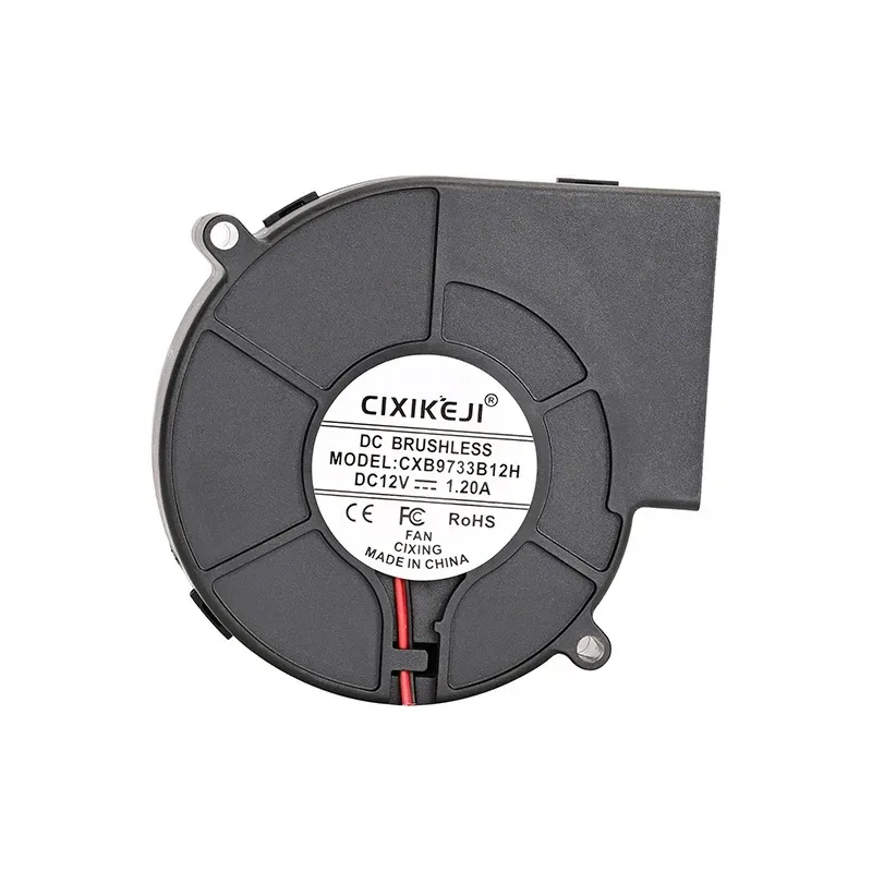 9733 منفاخ التوربينات PWM تنظيم السرعة سرعة الرياح التبريد RDFG قياس مروحة مزدوجة كروي كتم الصوت