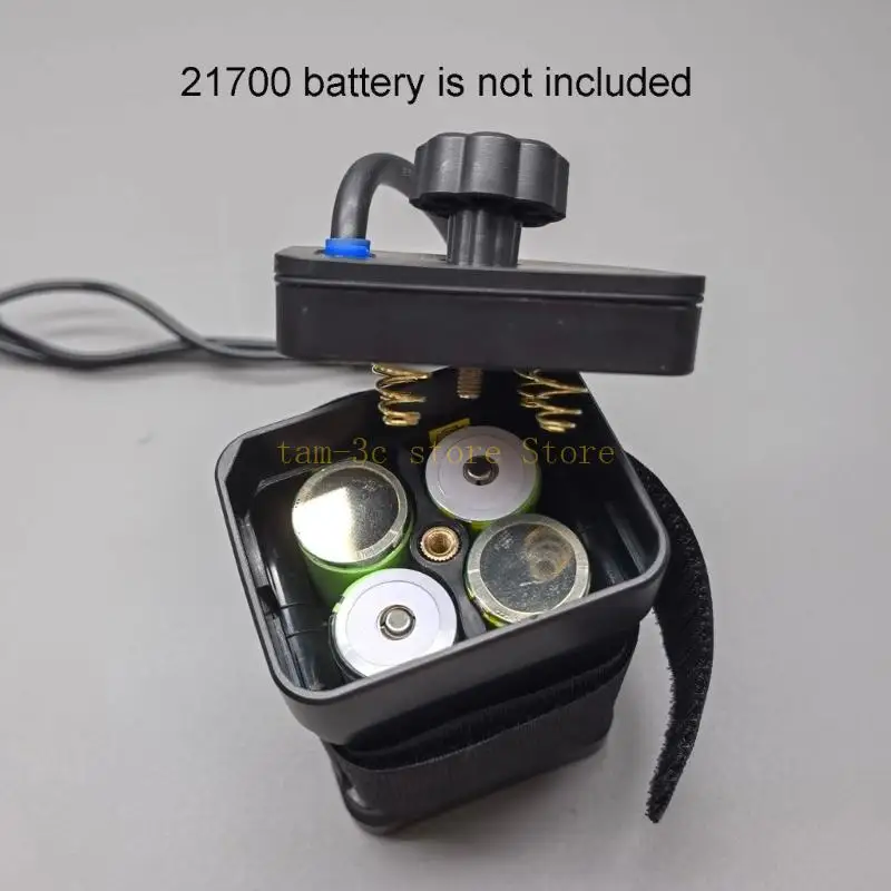 Compact Battery Enclosure Portable 21700 Battery Chamber 21700 Battery Repository for Bicycles Lighting & Charging D0UA