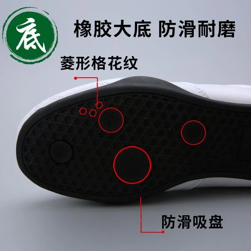 Professional Unisex Morning Exercise Martial Arts Shoes Black White Tai Chi Shoe Couples  ComfortableWushu Shoe Men Women